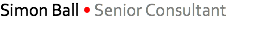 Simon Ball • Senior Consultant

